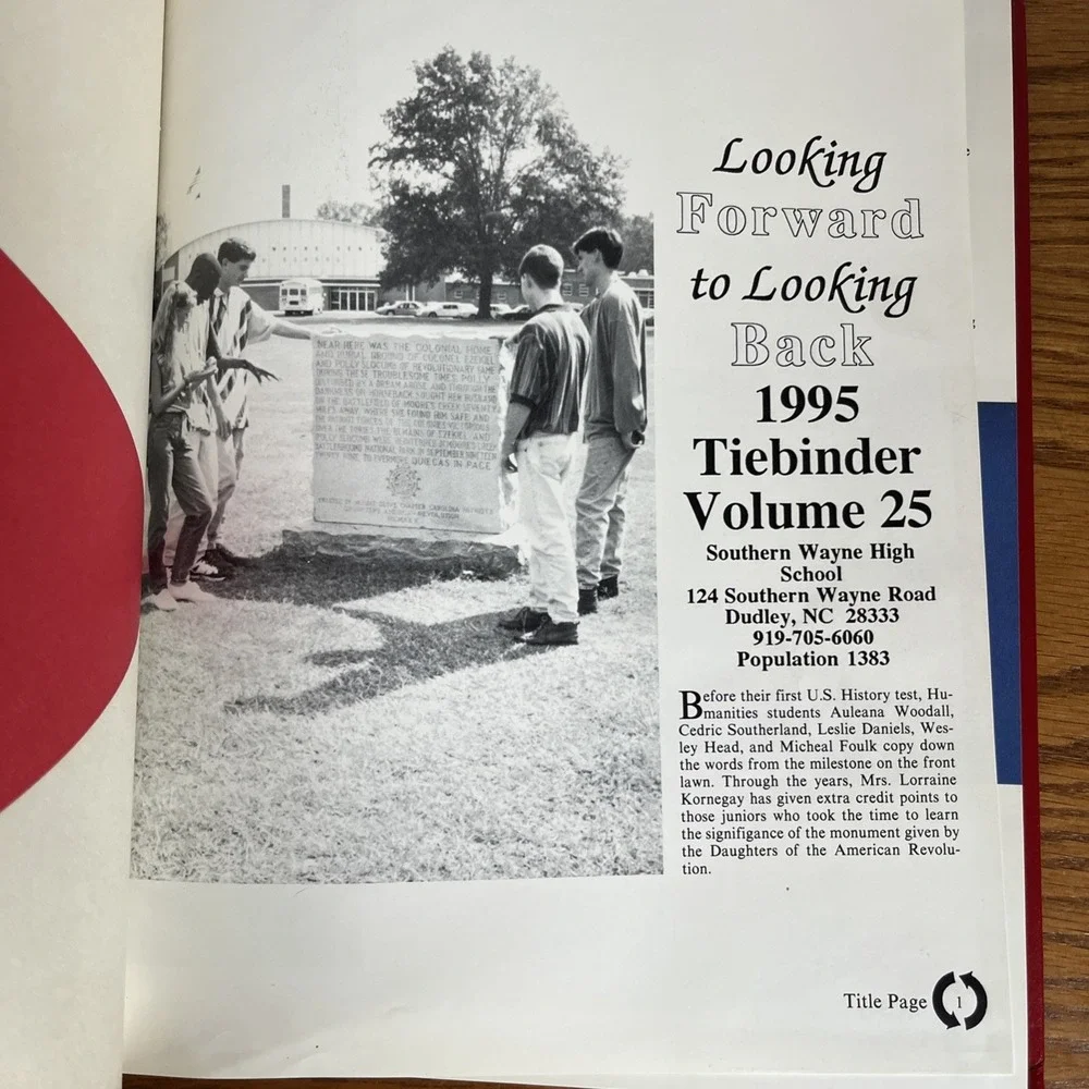 Vintage Yearbook 1995 Southern Wayne High School North Carolina Dudley Mt. Olive